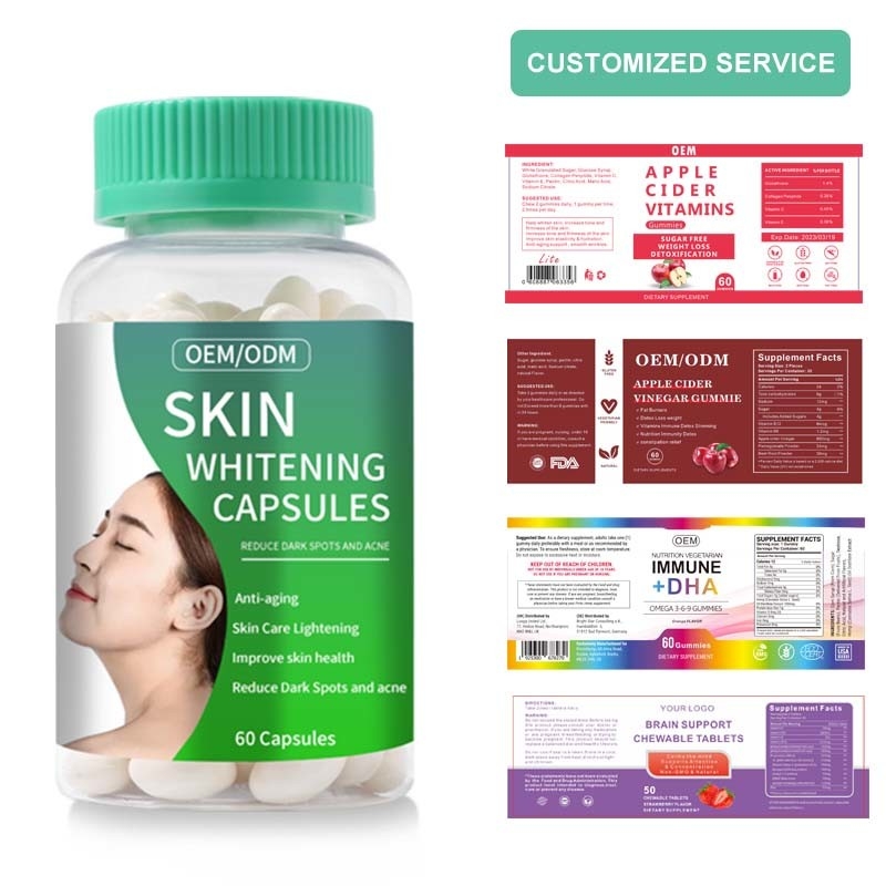 Anti Aging Skin Whitening Capsules Collagen Glutathione Supplement For Reduce Dark Spots And Acne
