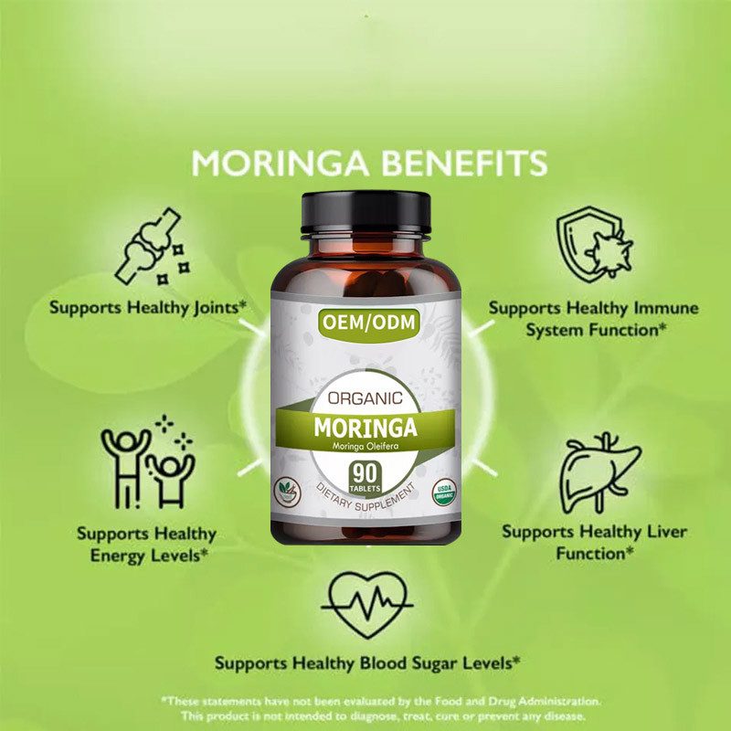 OEM Wholesales 1500mg Herbal Slim Capsule Moringa Oleifera Tablets For Fat Burning