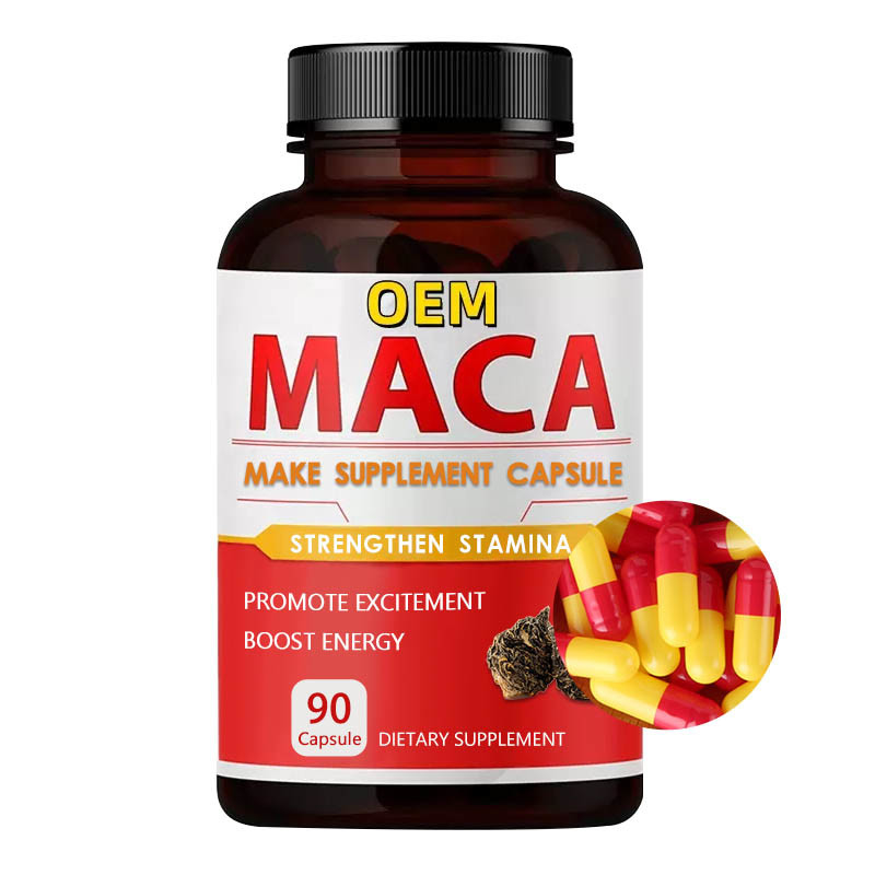 OEM Private Label Aphrodisiac Black Maca Root Supplement Organic Maca Capsules For Men