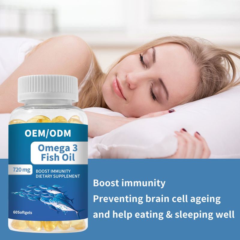Fish Oil Omega 3 Softgels Capsules Vitamin E DHA EPA For Heart Brain Joint Health