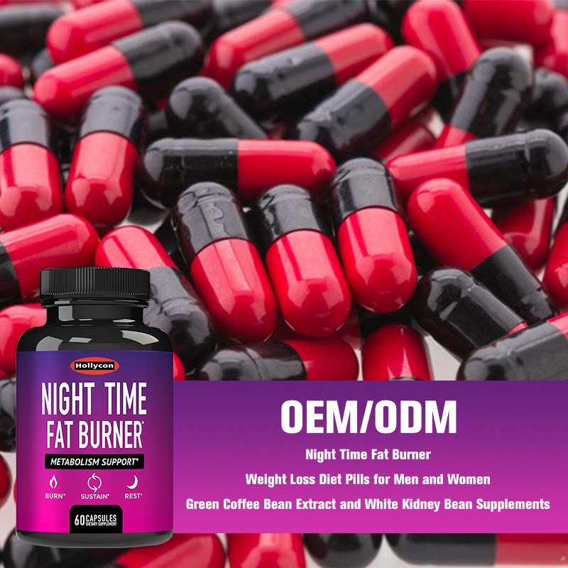 Night Time Fat Burner Weight Loss Diet Pills Green Coffee Bean Extract And White Kidney Bean Supplement