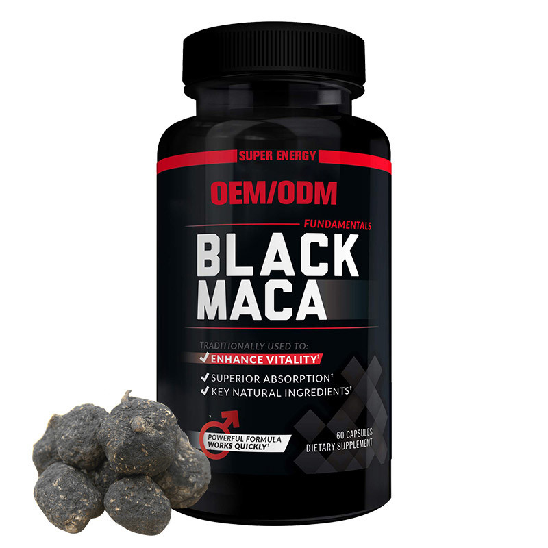 OEM Black Maca Root 20000Mg Capsules For Men And Women Vegan Max Strength Energy Supplement