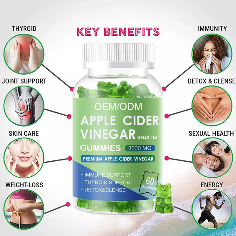 Oem Apple Cider Gummies Vegan Organic Keto Bhb Slim Weight Loss Apple Cider Vinegar Candy