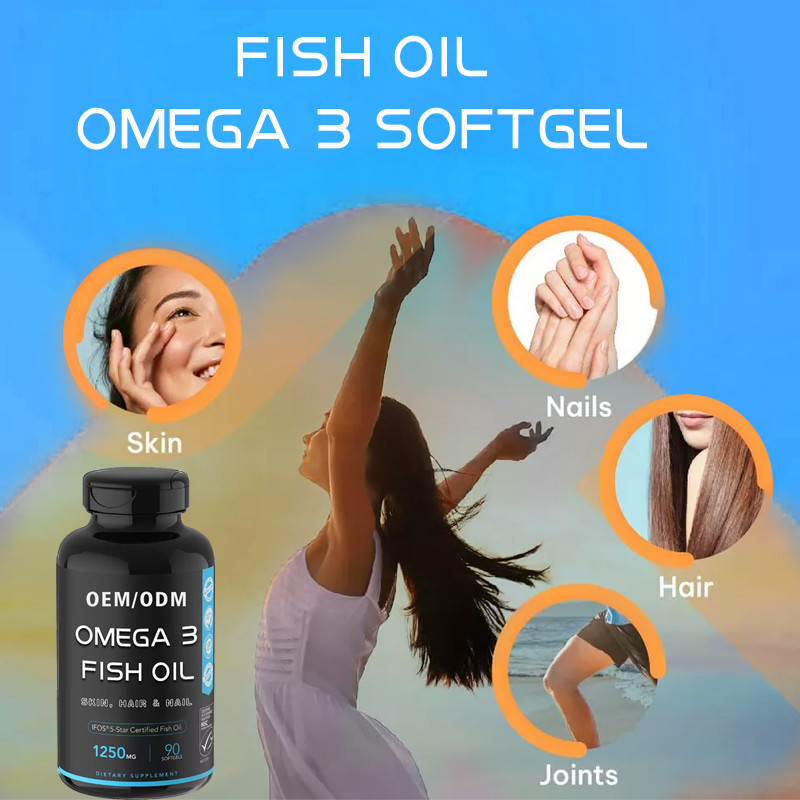 OEM MSDS Omega 3 Fish Oil Heart Brain Immune Support For Men And Women