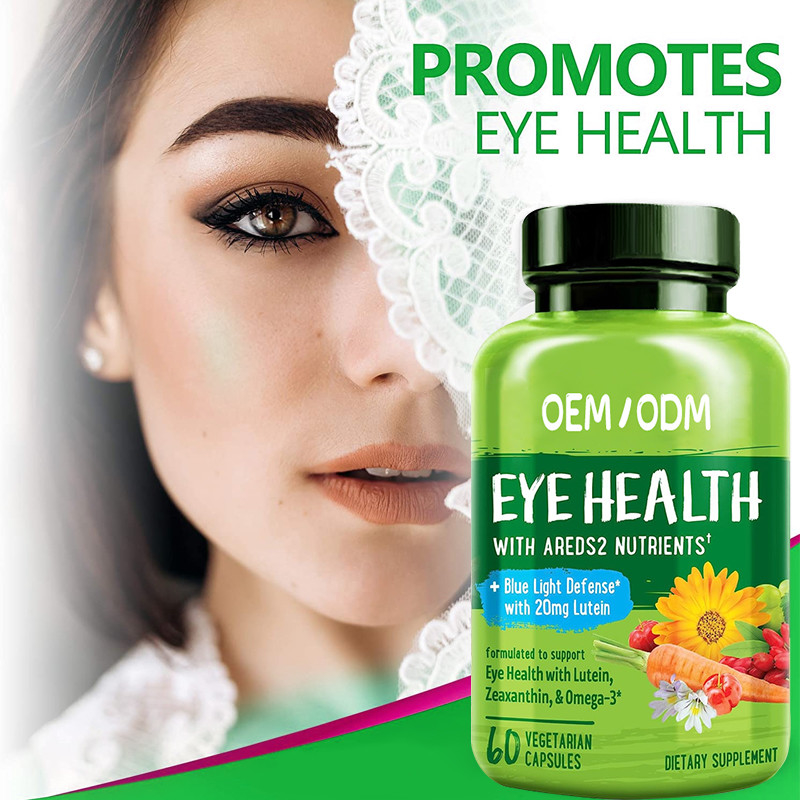 Anti Fatigue Supplements OEM For Dry Eyes Healthy Vision Eye Support 60 Vegan Capsules