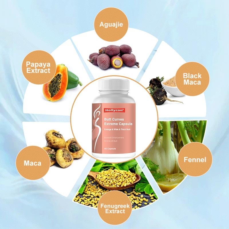 Herbal Ingredient Butt Enlargement Capsules Hip Bigger Fast Curved Bigger Glutes Butt Booster For Women