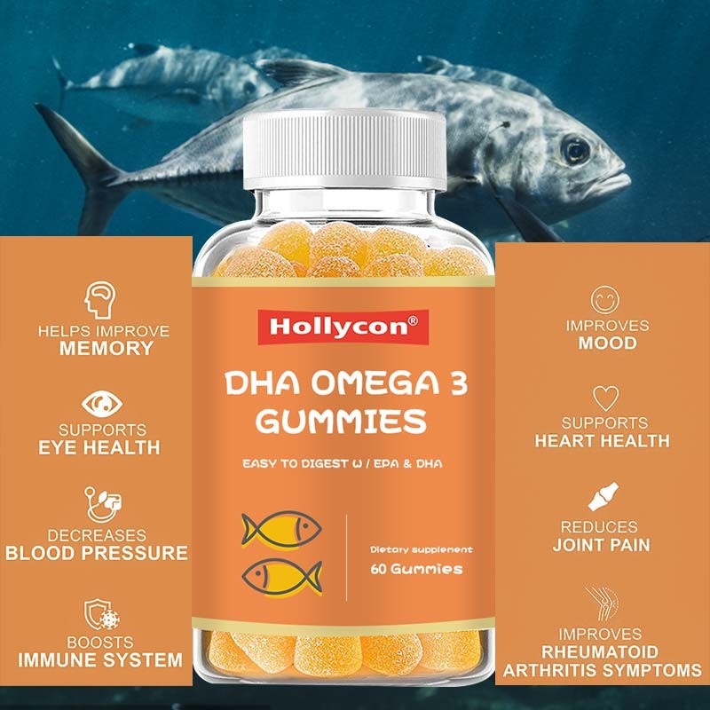 Omega 3 EPA DHA Cod Liver Oil Pills Gummy Nutrition Products For Kids Adult