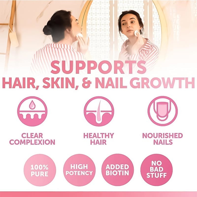 Natural Vitamin Biotin Gummies Hair Growth For Hair Skin Nails Biotin Vitamins Gummies