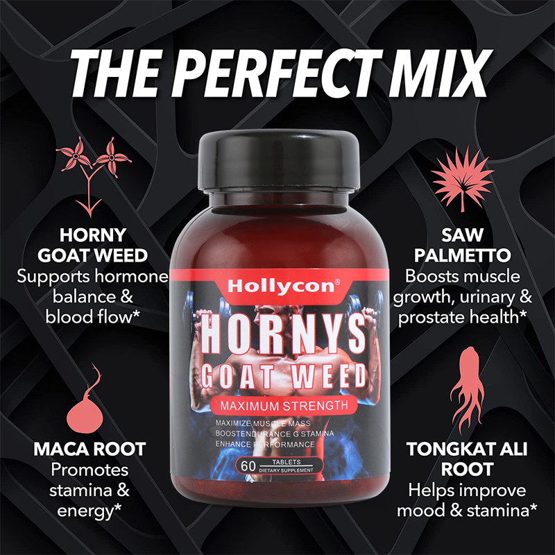Private Label Healthcare Supplements OEM Support Energy Muscle Hornys Goat Weed Tablets