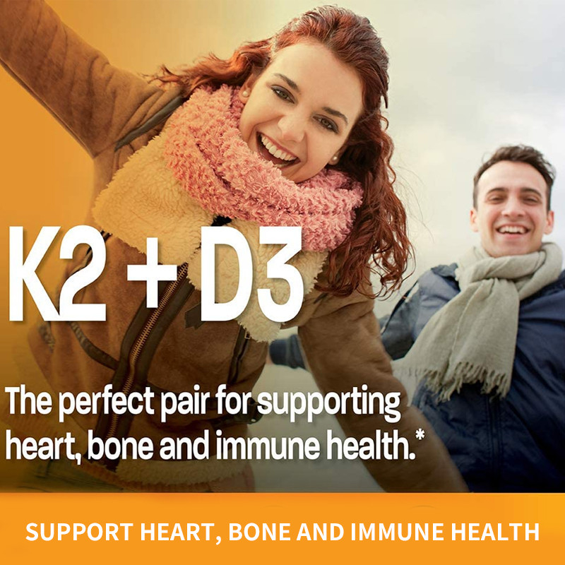 Custom Vitamin D3 Gummies 5000 IU With K2 100 Mcg Softgels 2 In 1 Support Immune Heart