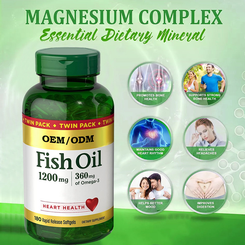 1200Mg Fish Oil Supports Heart Health With Omega 3 EPA DHA Release Softgels