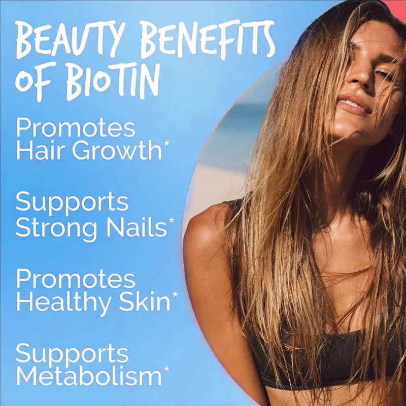 OEM Skincare Biotin Vitamin Gummies Hair Skin And Nails Regrowth 10000 Mcg Softgels 100 Count