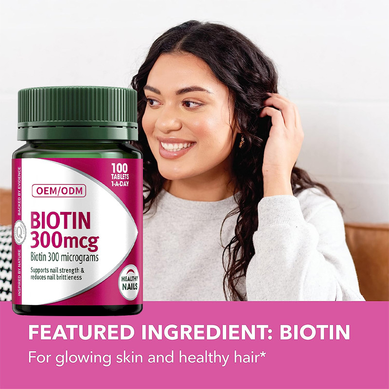 COA Biotin Vitamin Gummies 300mcg Maintains Healthy Nails Aids In Breakdown Of Dietary Fat 100Pcs