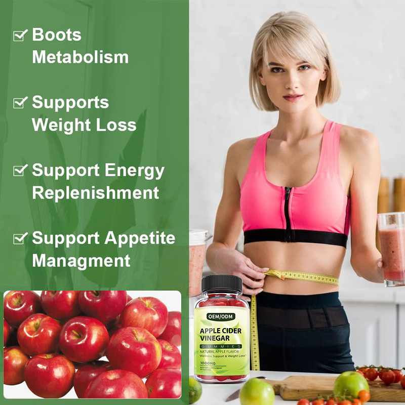 HACCP Apple Cider Vinegar Gummies With Mother Metabolism Control Detox To Help Reduce Stubborn Belly Fat