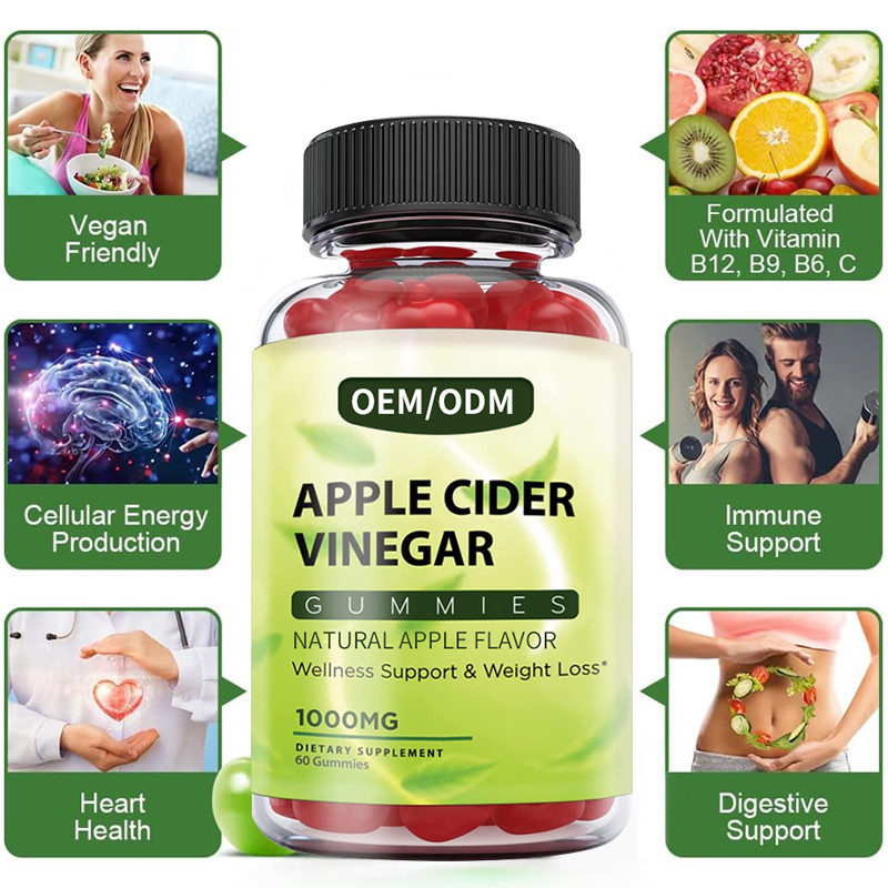 HACCP Apple Cider Vinegar Gummies With Mother Metabolism Control Detox To Help Reduce Stubborn Belly Fat
