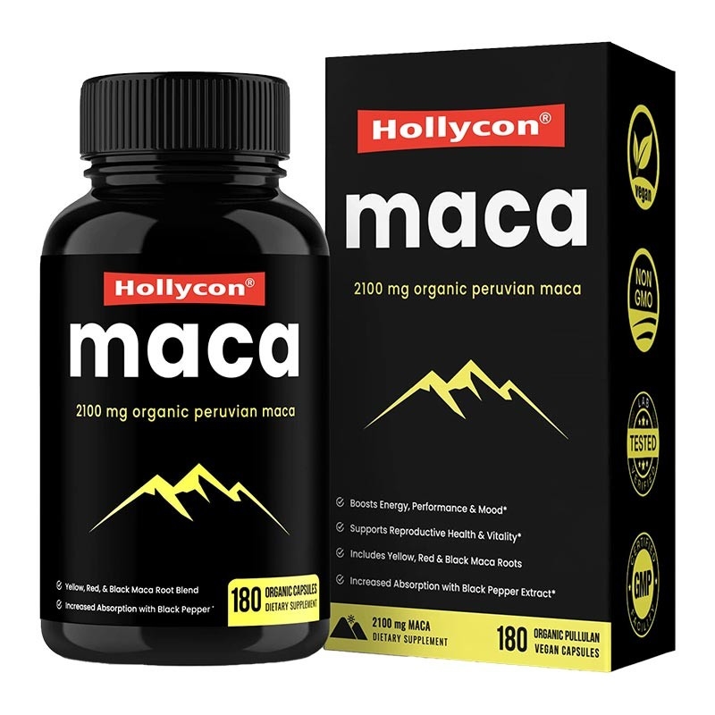 HACCP Supplements OEM Boost Energy Organic Maca Root Capsules For Men Women
