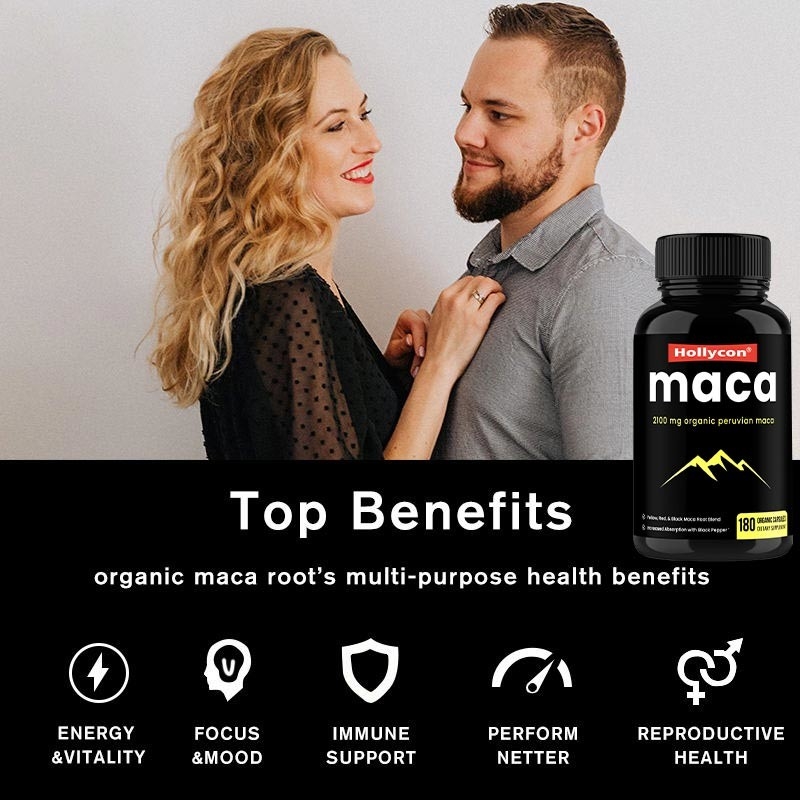HACCP Supplements OEM Boost Energy Organic Maca Root Capsules For Men Women