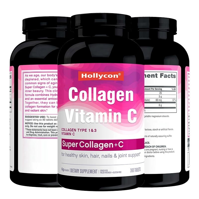 Collagen Supplements OEM Hair Skin And Nail Support Organic Vitamin C Tablets