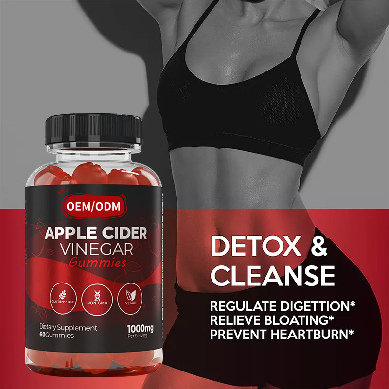 OEM ACV Lose Weight Management Vitamins Gluten Free Vegan Non-GMO Quick Weight Loss Apple Cider Vinegar Gummies