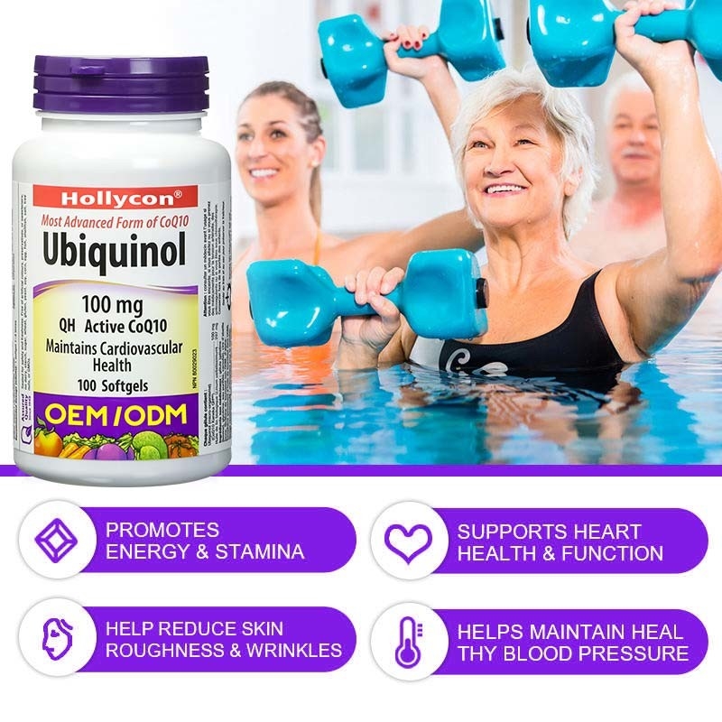 OEM Healthcare Supplement Support Cardiovascular Health C Ubiquinol Coenzyme Q10 Softgel Capsules For Healthy Heart Q10