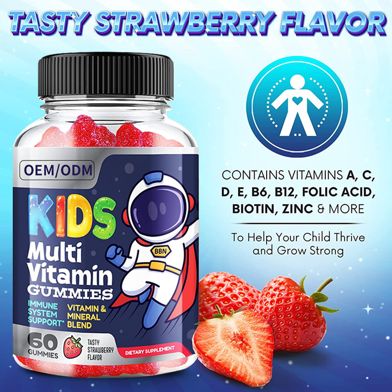 Kids Multivitamin Gummy All 13 Essential Vitamins Key Minerals Immune Support Dietary Supplement