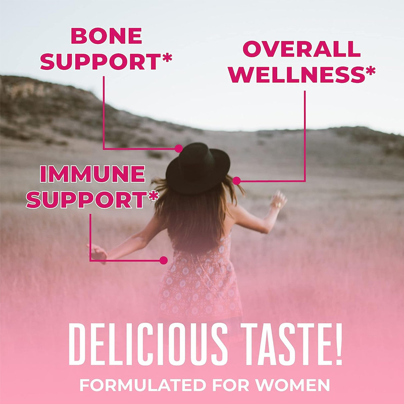 Immune Support Daily Women'S Multivitamin Vitamins With Organic Ingredients Hair Skin And Nail Gummy