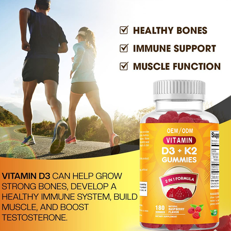 COA Supplements OEM Calcium With Vitamin D3 K2 Bone Health Immune Support Gummies