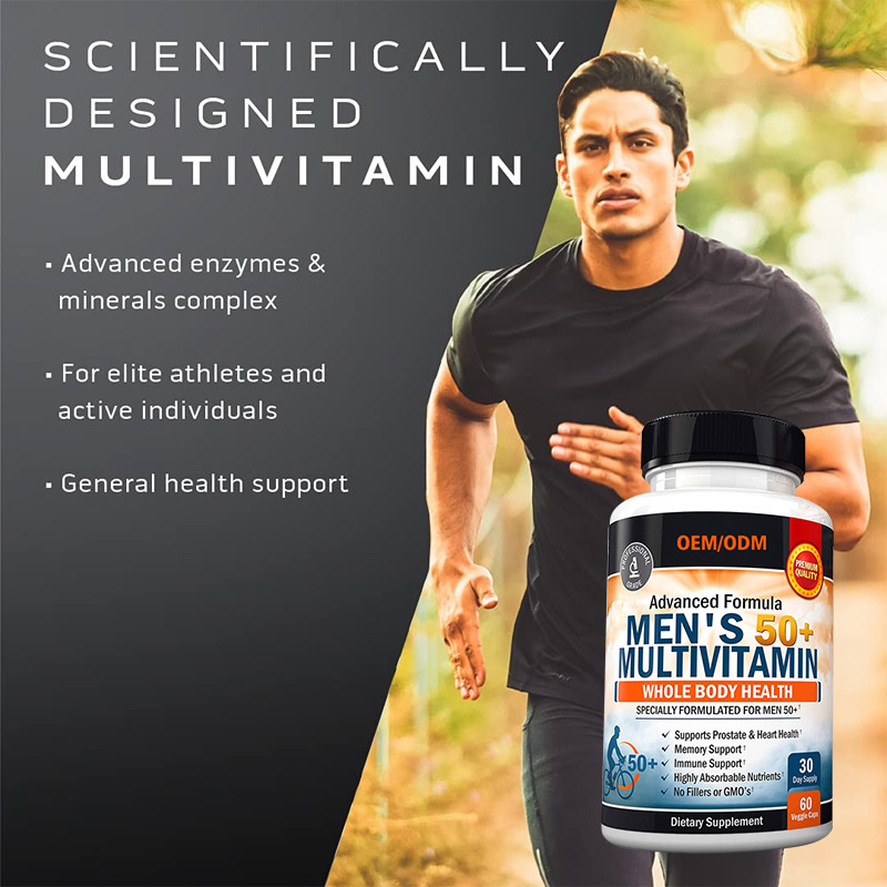 Custom Flavor Men'S Multivitamin For Energy Focus Performance Zinc Calcium Magnesium Multivitamin Capsules