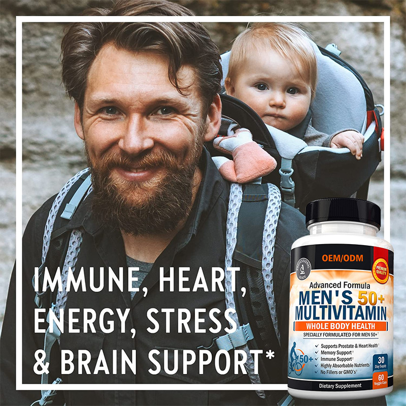 Custom Flavor Men'S Multivitamin For Energy Focus Performance Zinc Calcium Magnesium Multivitamin Capsules