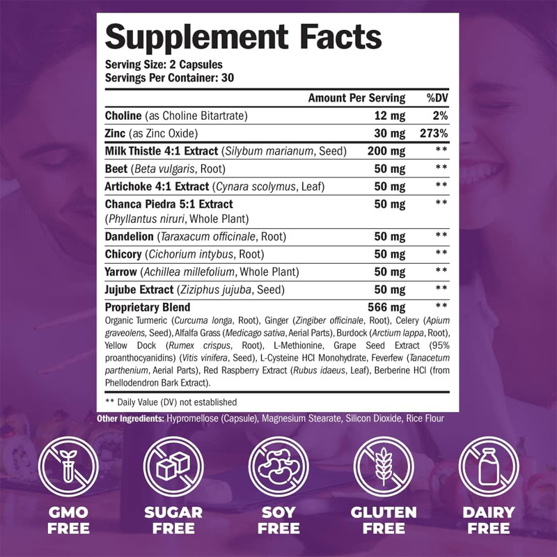 Liver Health Formula Supplement OEM For Liver Detox Cleanse Artichoke Extract With Milk Thistle Liver Support