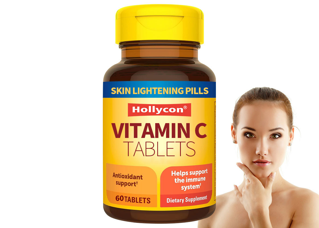 Private Label ODM Dietary Supplement Skin Lightening Pills For Skin Whitening Vitamin C Tablets