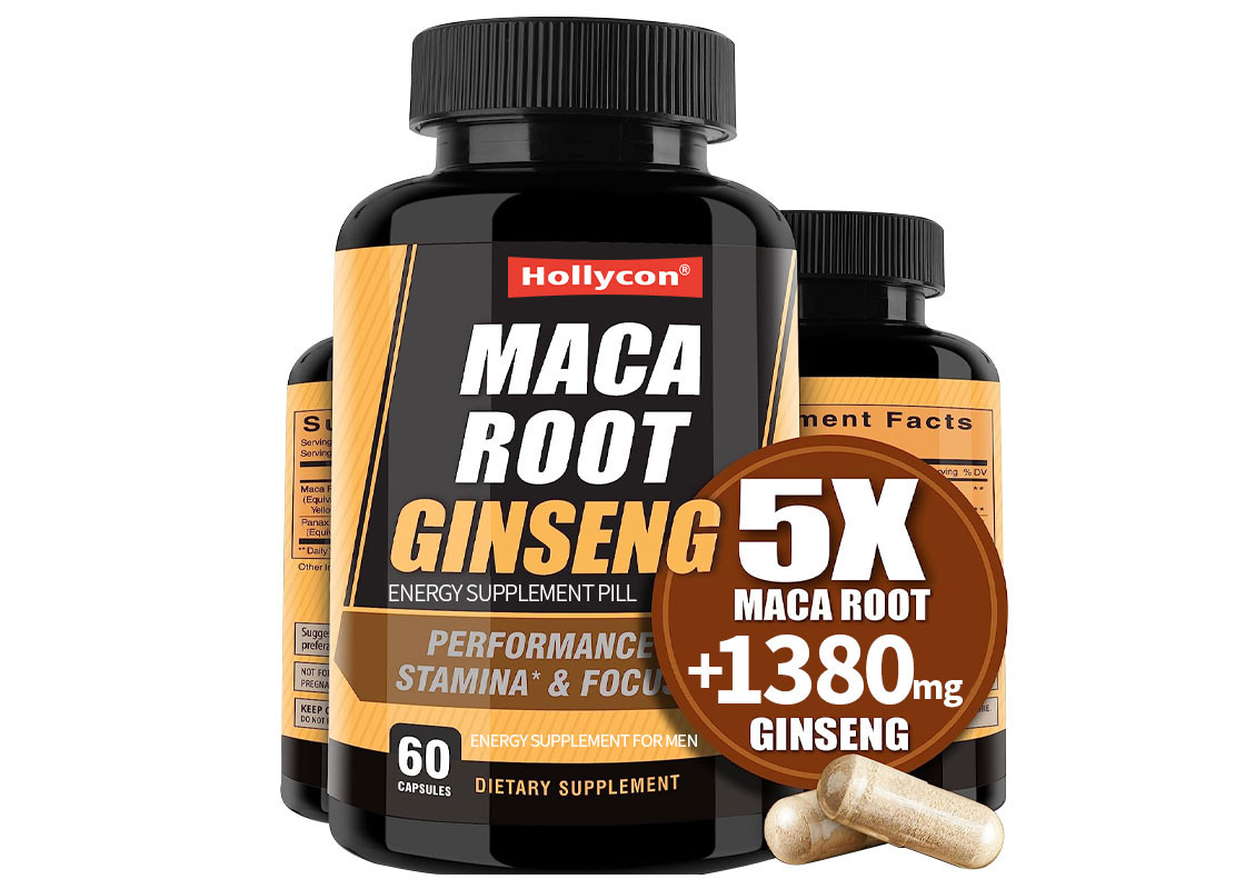 OEM 90 Capsules Maca Root Supplement For Men Support Energy Boost Stamina Capsules