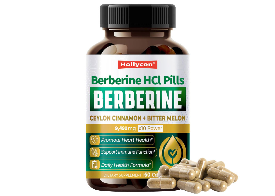 HALAL Berberine HCL Capsules Immune System Booster Supplement Support For Weight Management