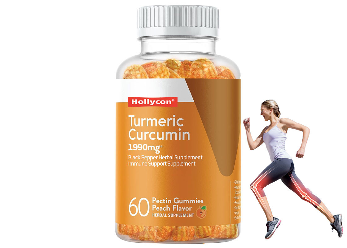 OEM Dietary Supplements Turmeric Curcumin Gummies Joint Comfort And Brain Function Support Supplement 60pcs