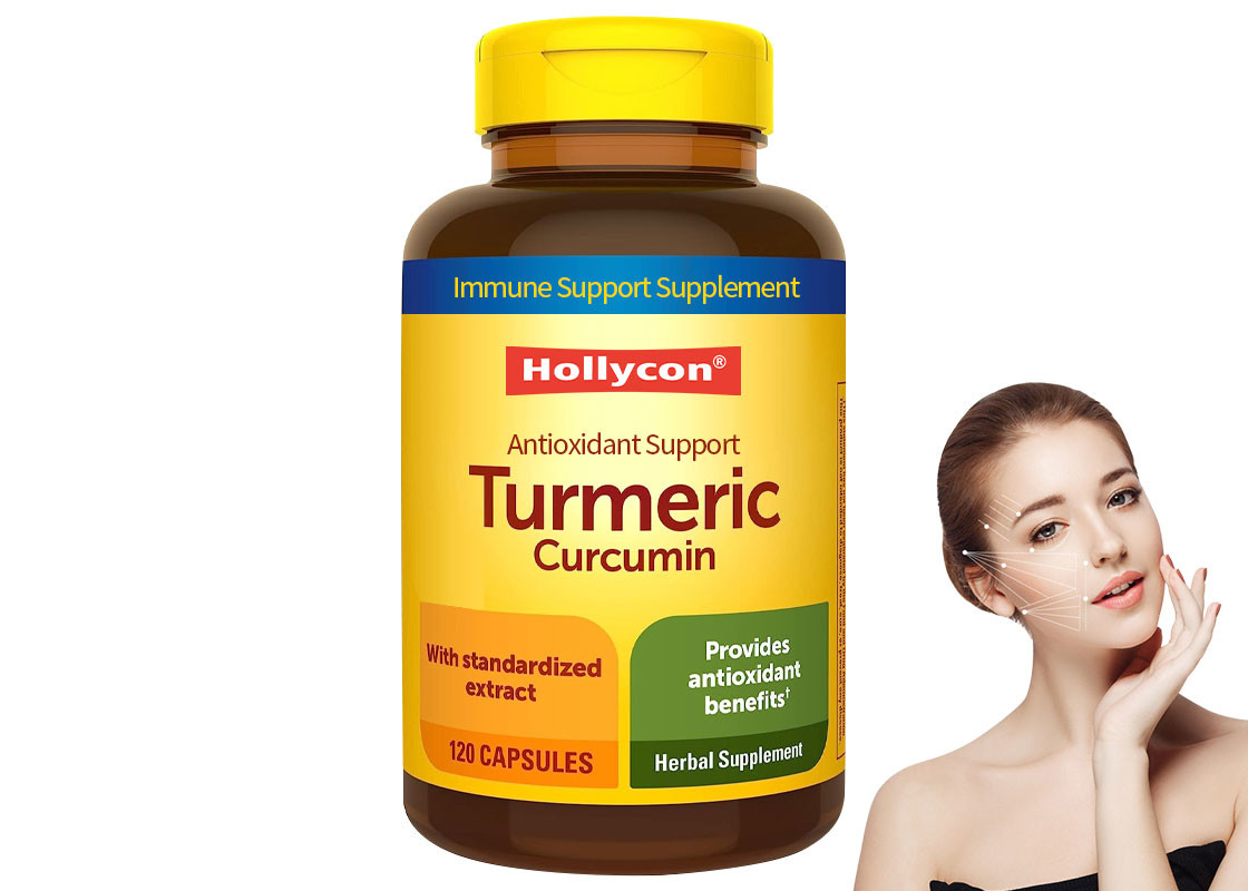 ODM Turmeric Curcumin Capsules 120pcs Joint Comfort And Brain Function Support Supplement