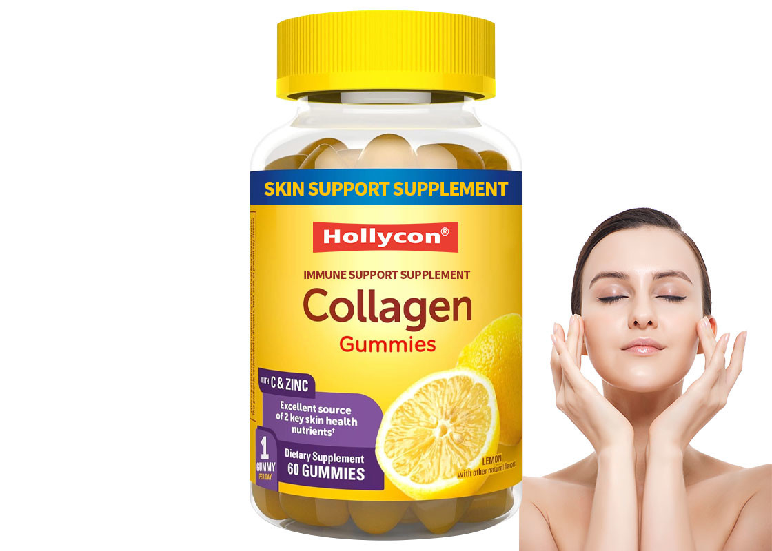 COA Collagen Gummies With Vitamin C Zinc Biotin 60PCS For Skin Health Immune Support Supplement