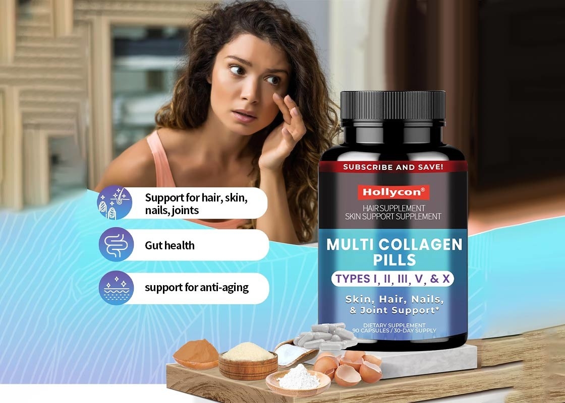 90PCS Multi Collagen Pills Support For Hair Nails Joints And Gut Health Skin Support