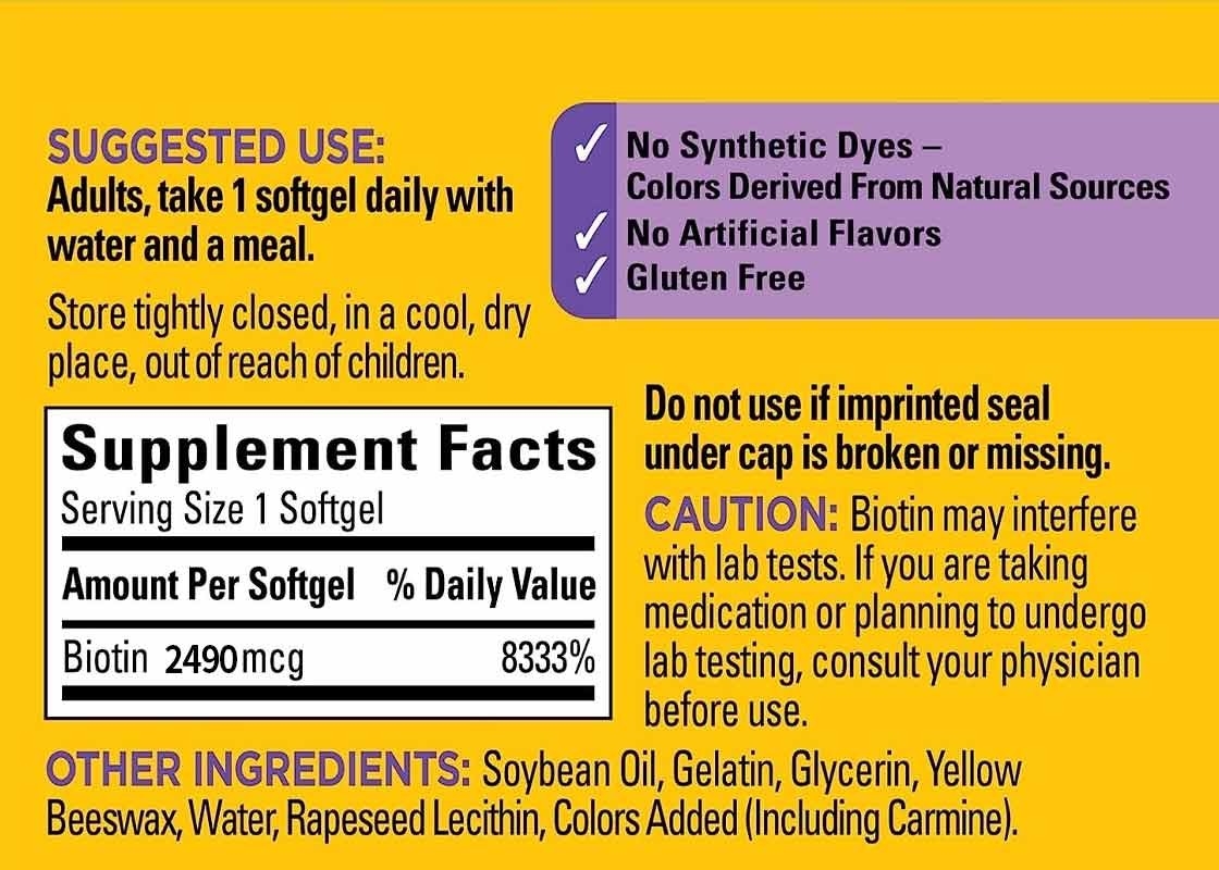Private Label Biotin Softgels 150PCS Support For Healthy Hair Skin Nail Support Dietary Supplement