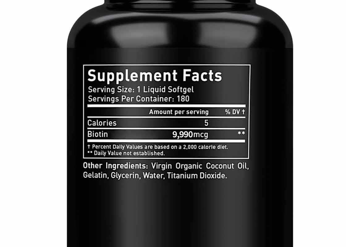 Pure Biotin Vitamin Gummies With Coconut Oil Softgels Faster Hair Growth For Skin And Nails Health Biotin Supplement