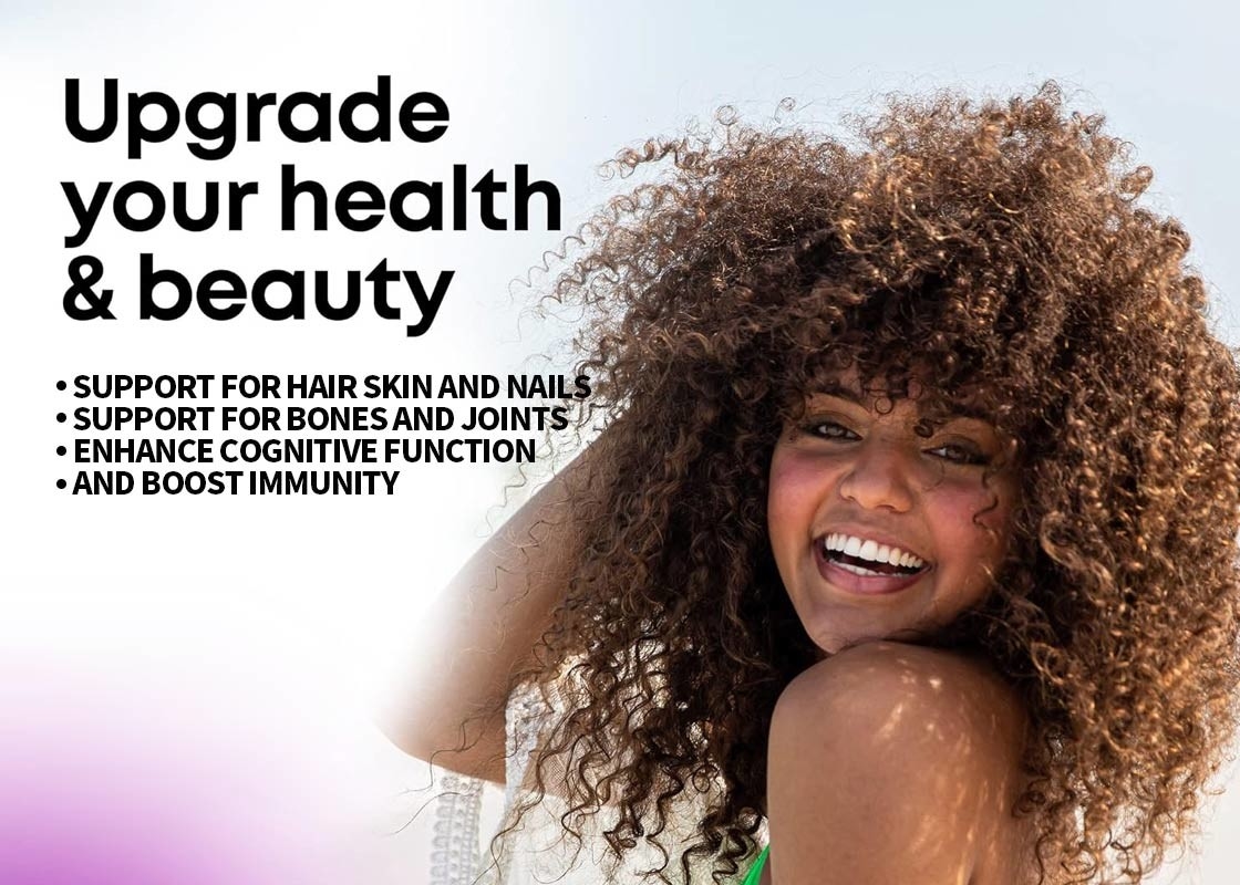 Food Grade Collagen And Biotin Gummies Support For Hair Skin And Nail Health Supplement