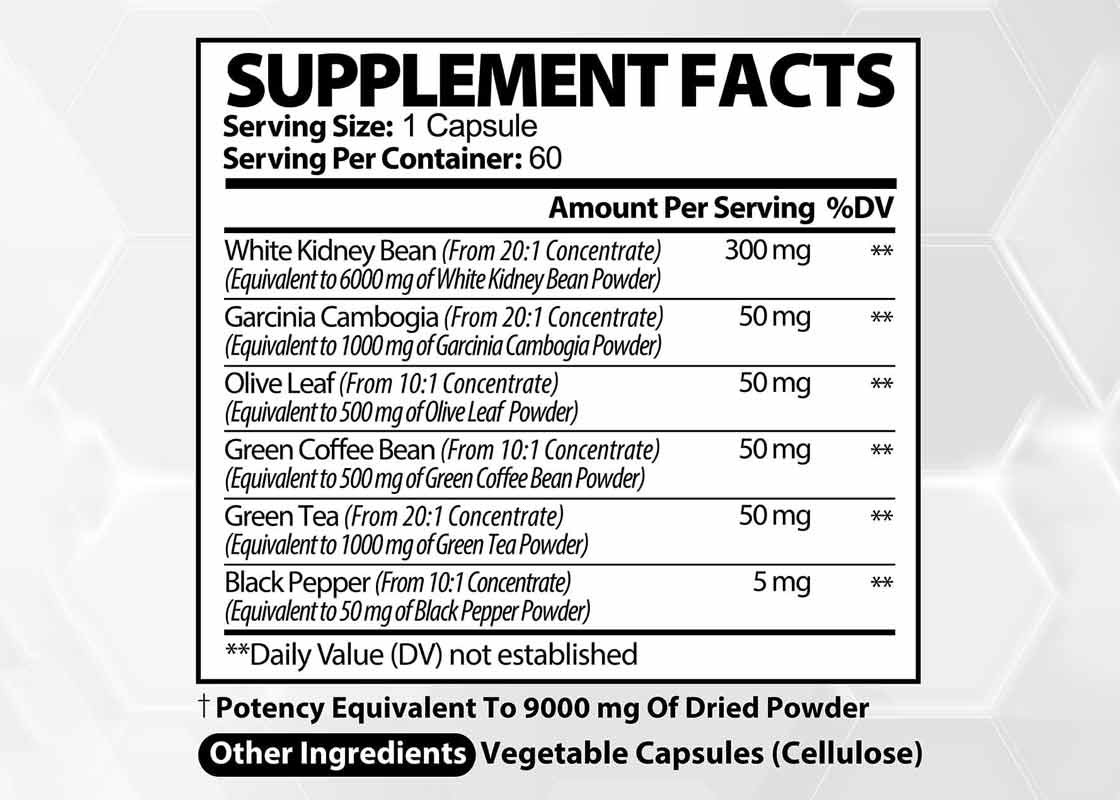 FDA White Kidney Bean Extract Pills Support For Metabolize Fat Weight Loss Supplement