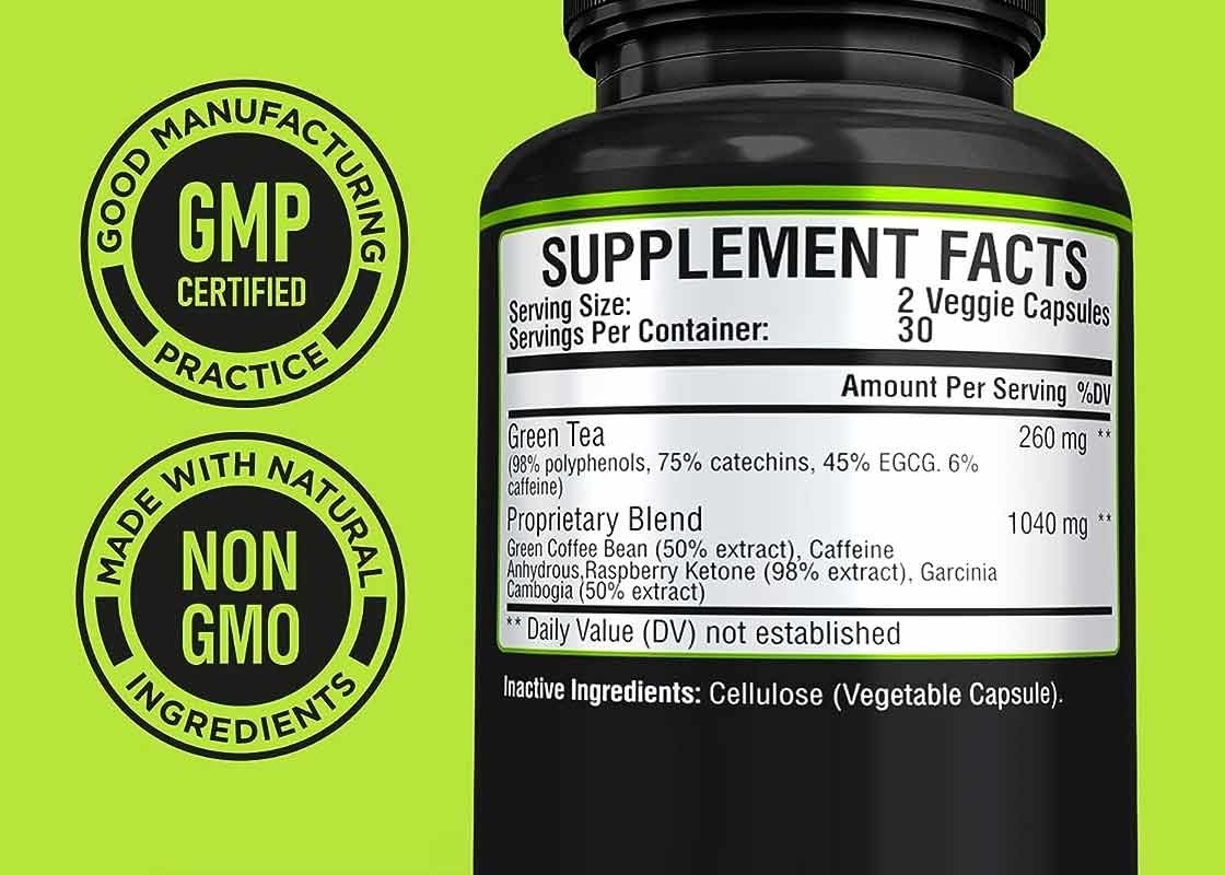 HALAL Green Tea Extract Capsule Dietary Supplements Helps To Curb Appetite Suppress Hunger Slimming Capsules