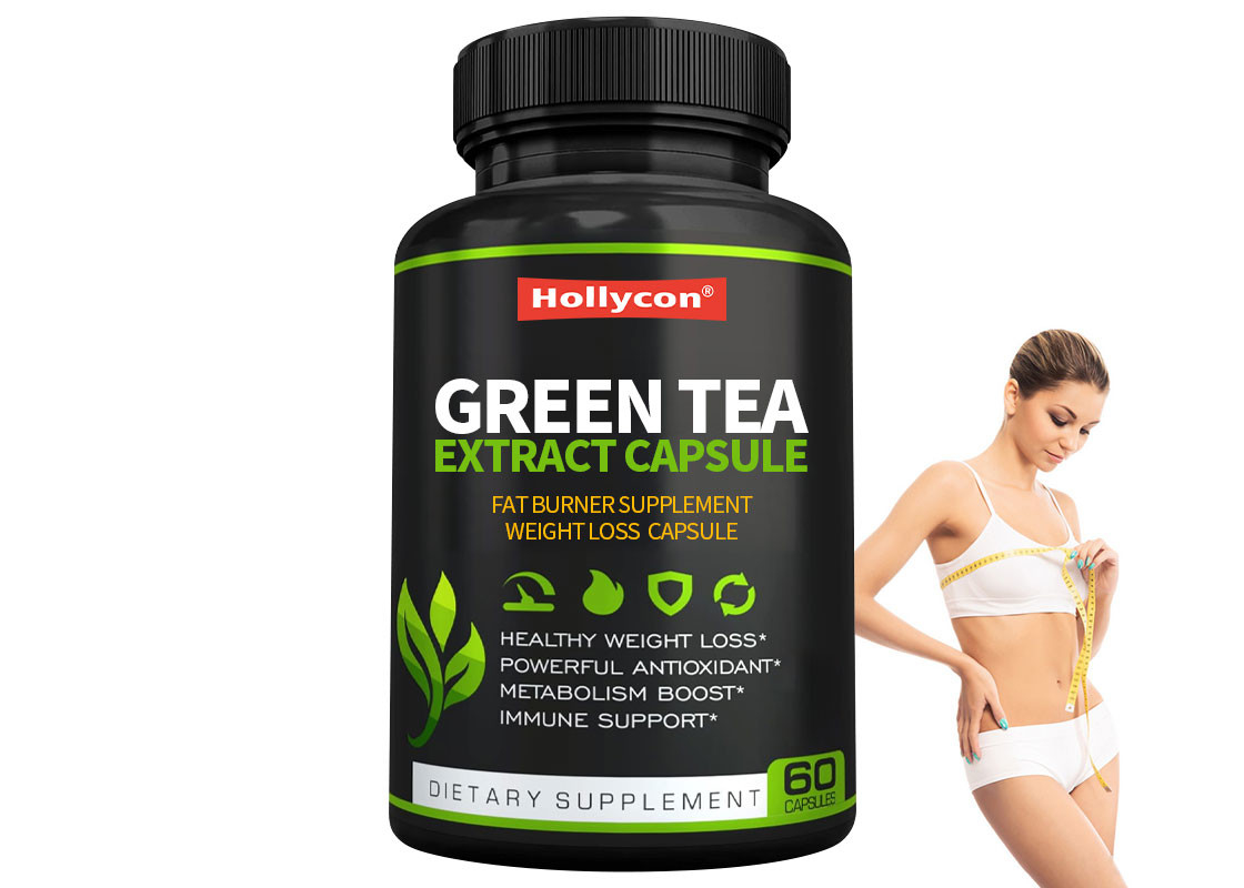 HALAL Green Tea Extract Capsule Dietary Supplements Helps To Curb Appetite Suppress Hunger Slimming Capsules
