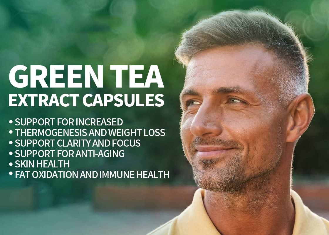 60pcs Green Tea Extract Capsules Support For Increased Thermogenesis Weight Loss Pills