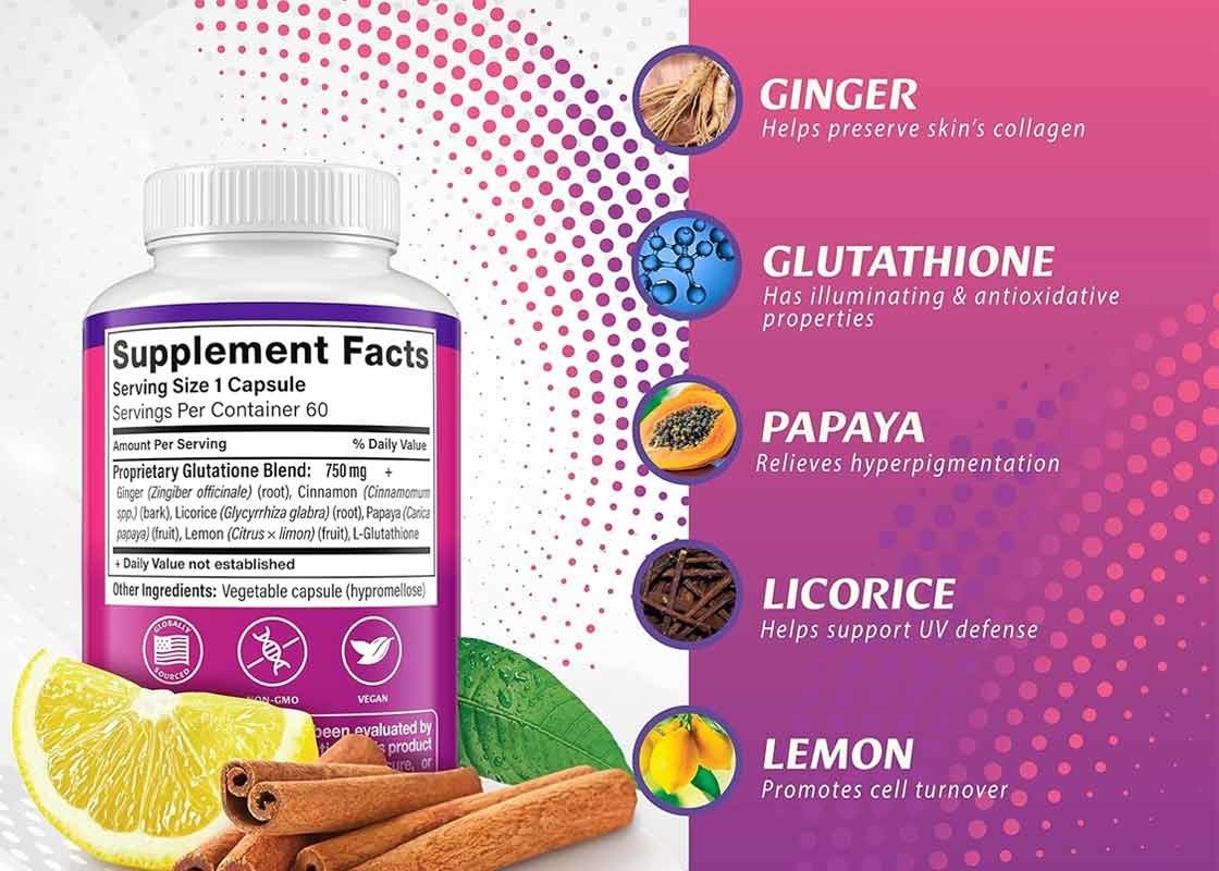 OEM Glutathione Capsules Help To Even Skin Tone Skin Whitening Pills Anti Aging Supplement