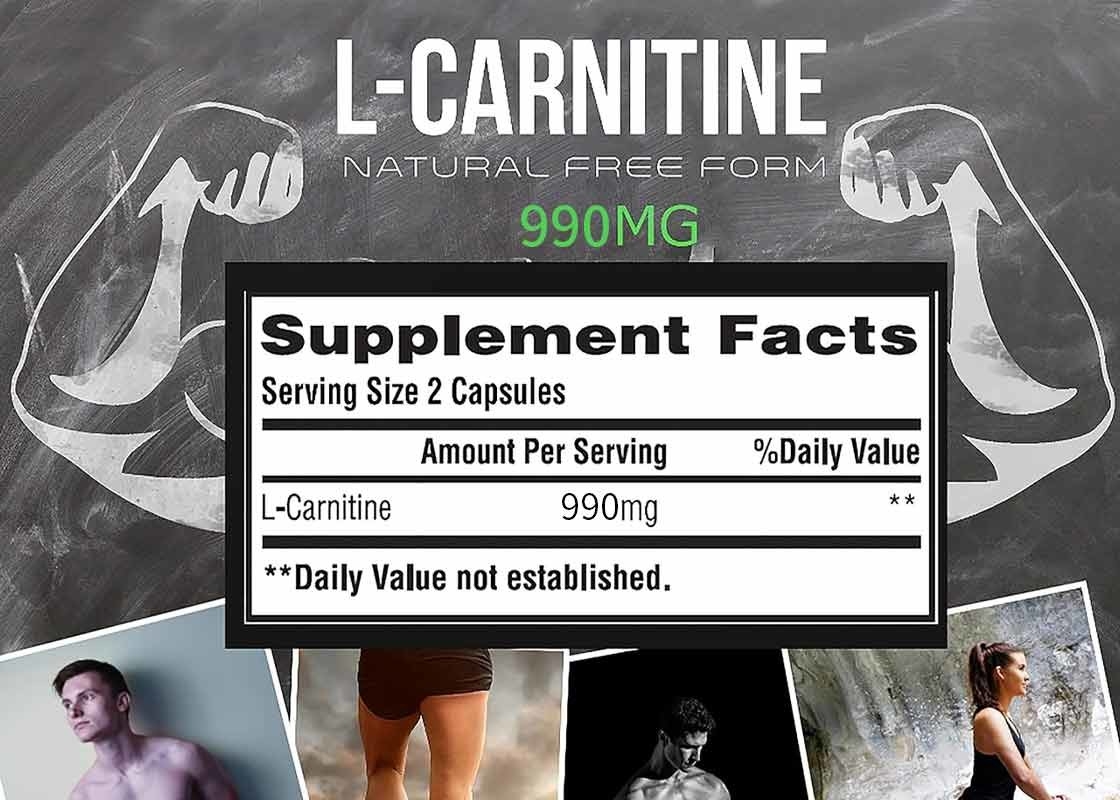 Private Label L-Carnitine Capsule 200 Pills Help To Burning Fats Veggie Capsules Supports