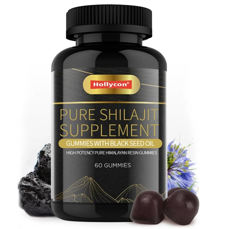 Pure Shilajit Supplement Gummies With Black Seed Oil High Potency Pure Himalayan Resin Gummies