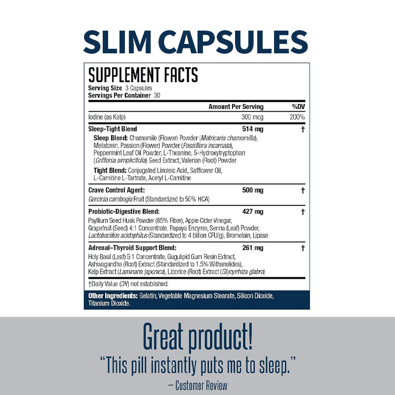 OEM Maximum Fat Loss Supplement Support Through Appetite Control, Restful Sleep, Digestive Health Slim Capsules