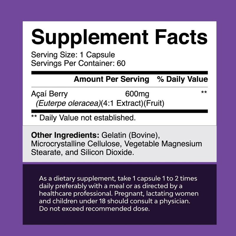 OEM Vitamins Minerals Antioxidant Formula Acai Berry Antioxidant Support Weight Loss Supplement For Women And Men